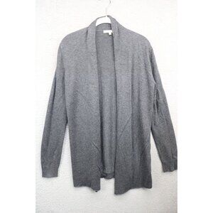 Joan Vass Long Sleeve Open Front Cardigan-Cashmere Blend-Size Medium